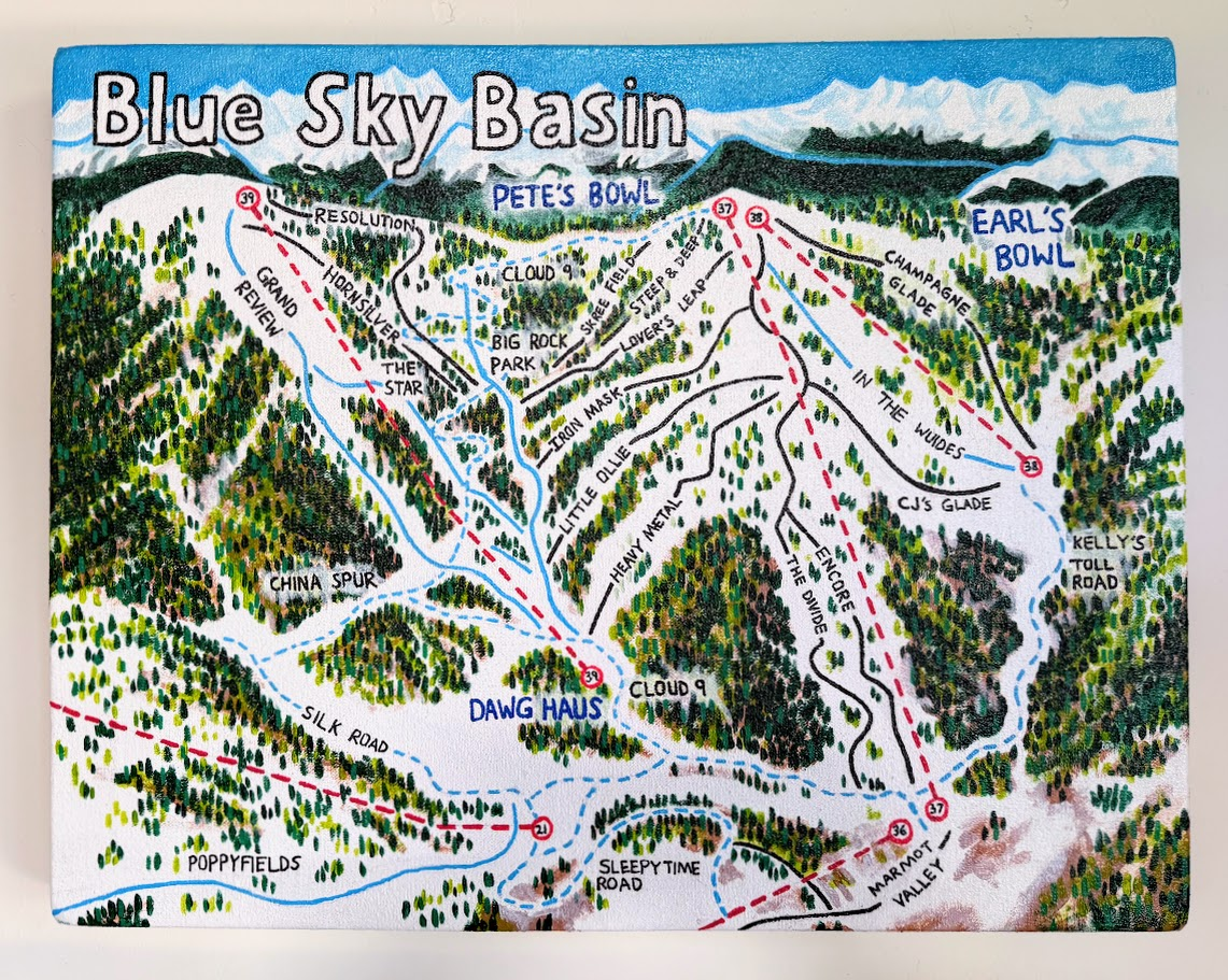 Vail Mountain Map detail